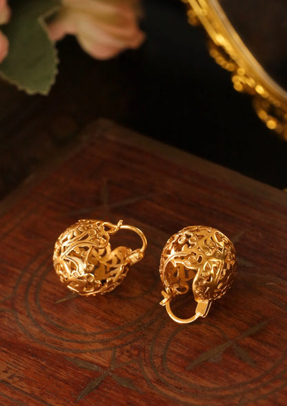 Gul-e-Rana Gold-Plated Earrings