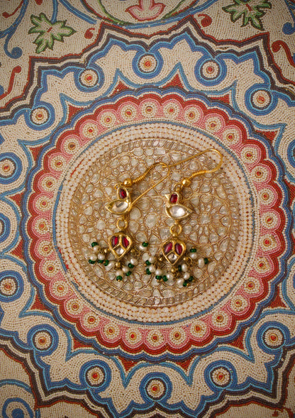 Mayuri Myna Silver Earrings