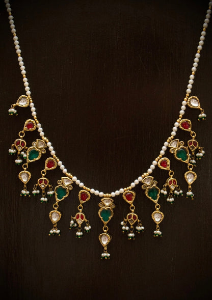 Meera-E-Diya Silver Necklace