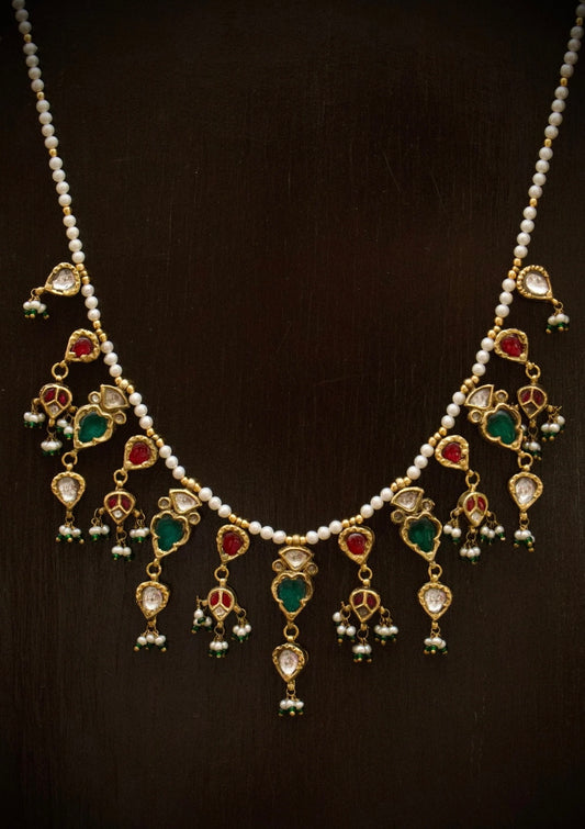 Meera-E-Diya Silver Necklace