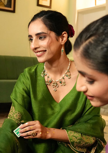 Pushp Silver Necklace