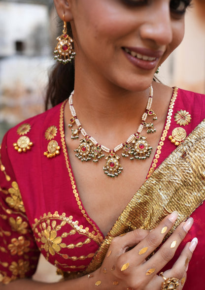 Neer-E-Baag Silver Necklace