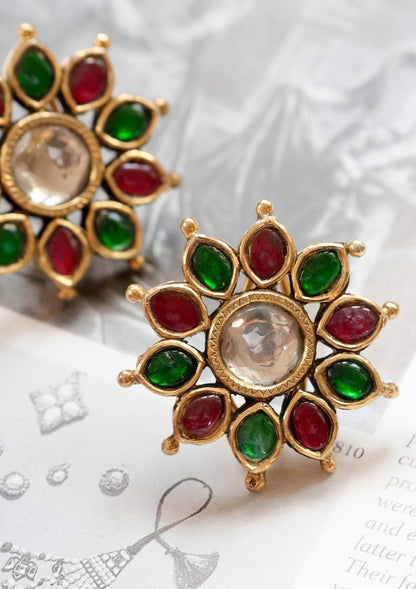 Mehbooba Silver Stud Earrings