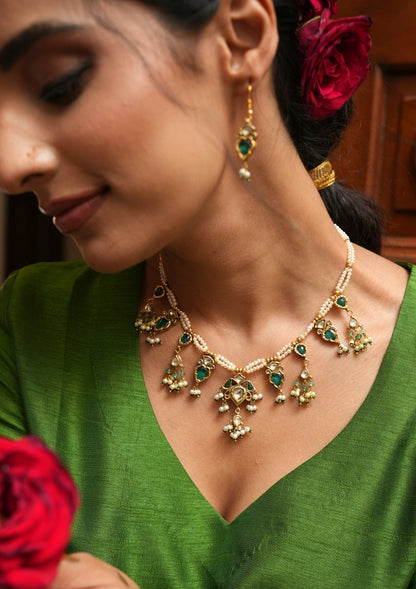 Pushp Silver Necklace