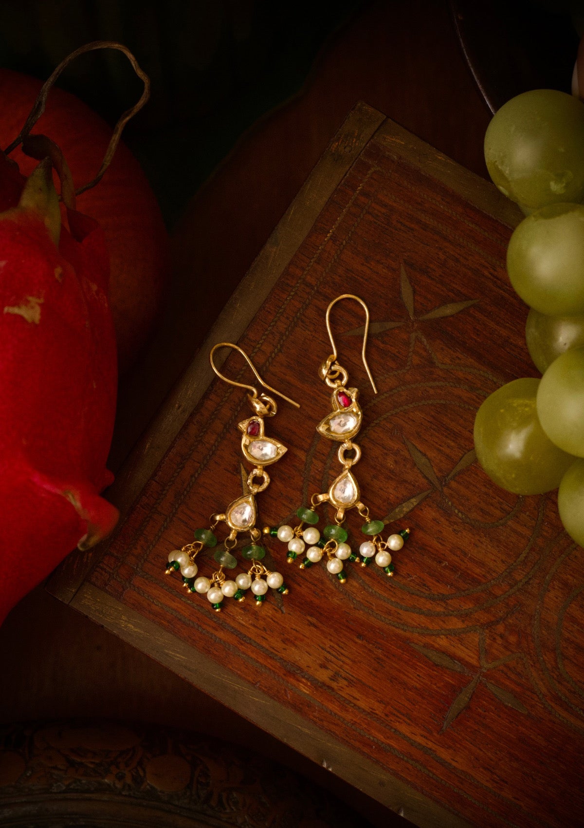 Chanchal Myna Silver Earrings