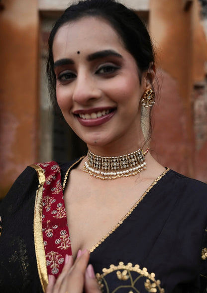 Jodha Silver Choker Necklace