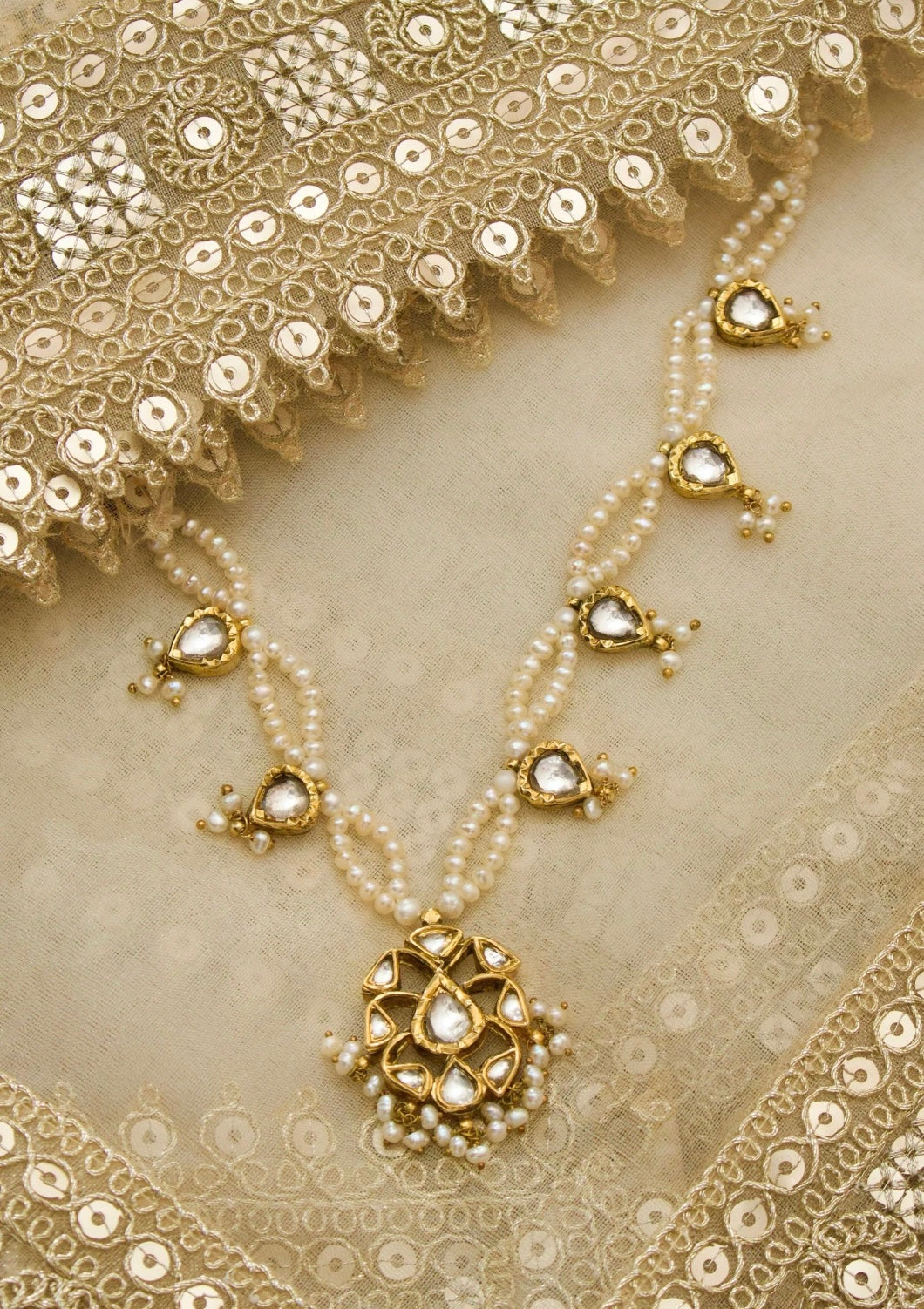 Saanjh-E-Noor Silver Necklace