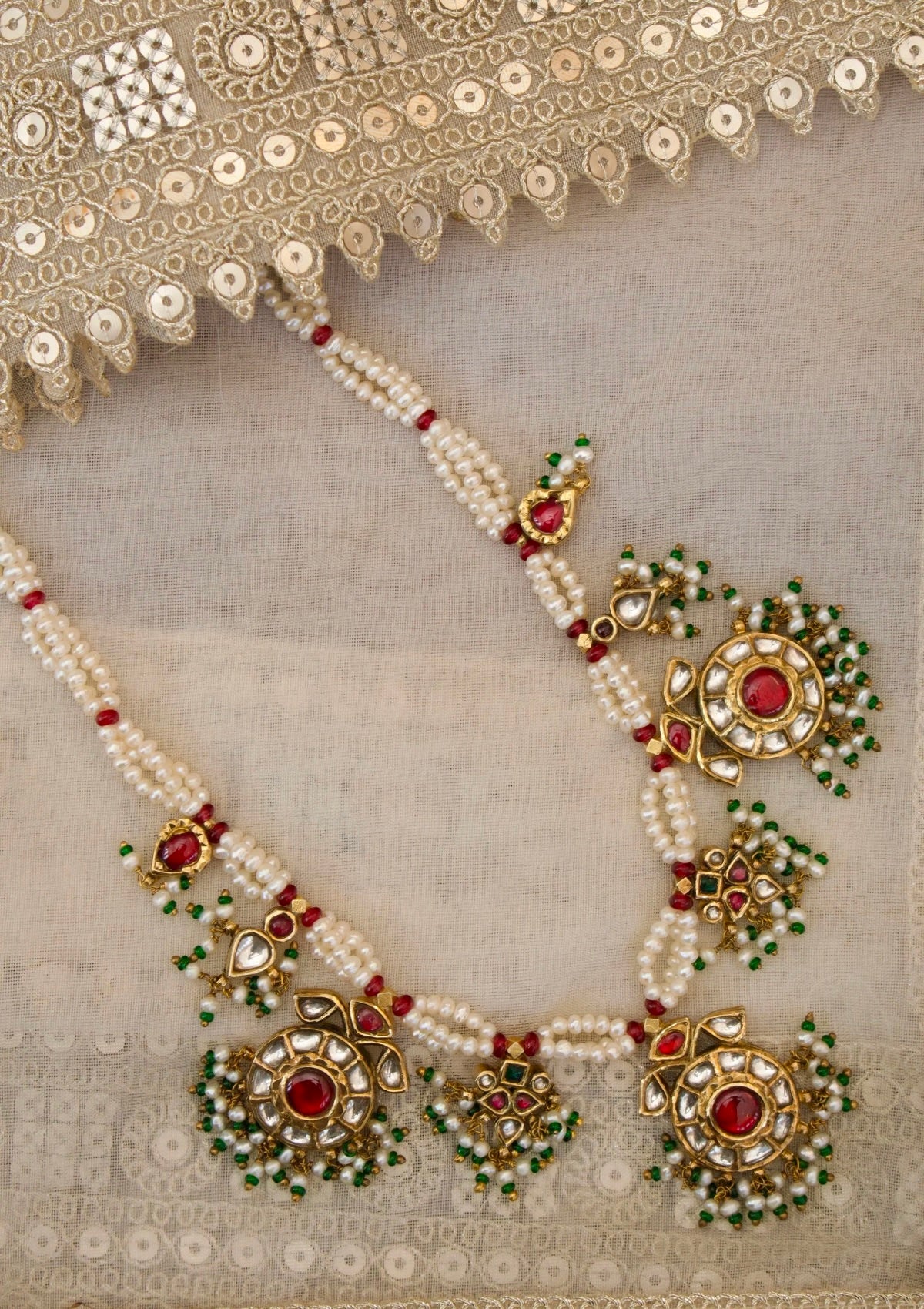 Neer-E-Baag Silver Necklace