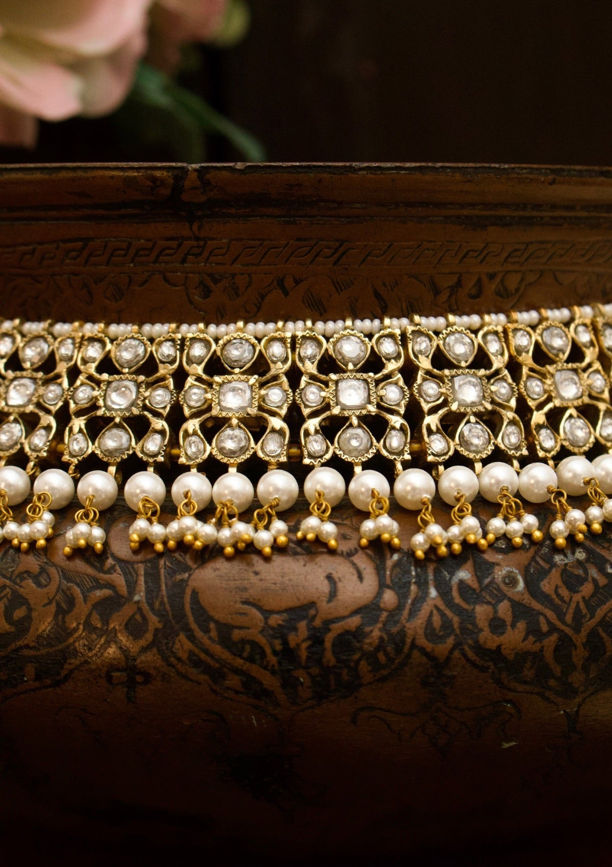 Jodha Silver Choker Necklace