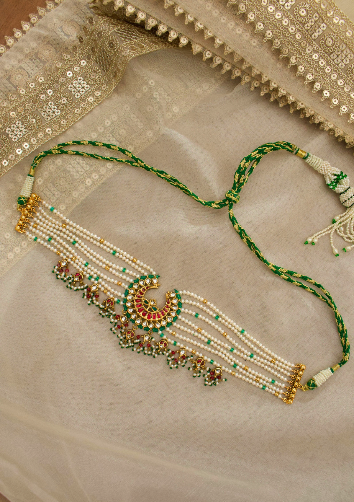 Roshni-E-Chand Silver Choker