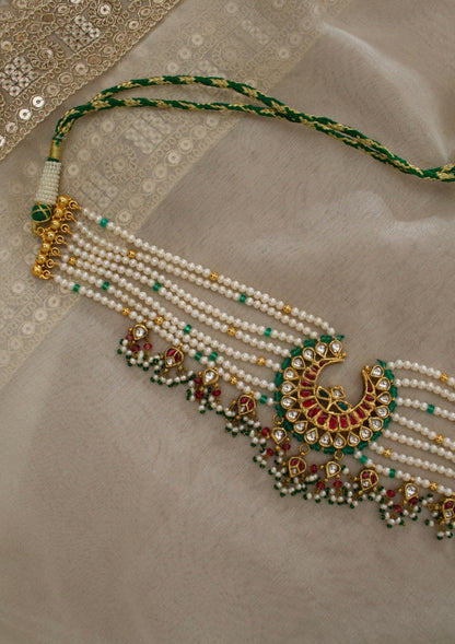 Roshni-E-Chand Silver Choker